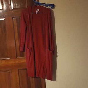 Burnt orange cardigan long